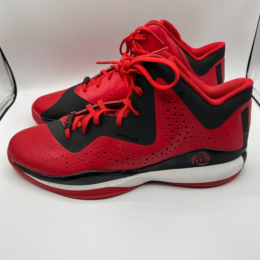 Adidas Derrick Rose 773 III Basketball Shoes Men 16 Red Black Sprint Web